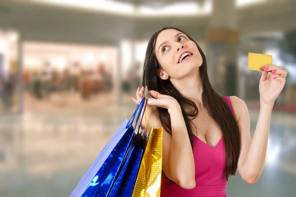 Pessoas sacos de compras — Fotografia de Stock