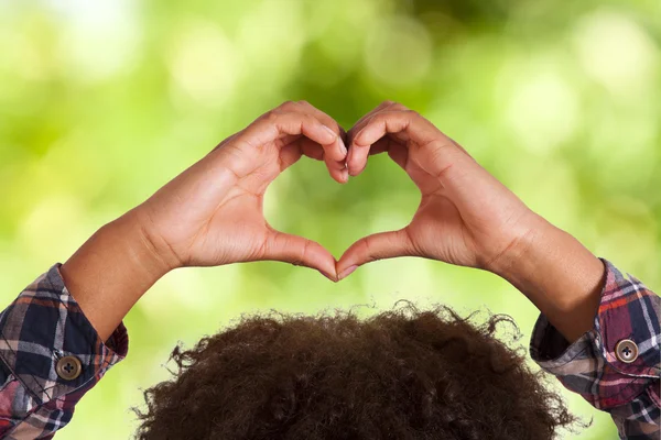 Hands with heart sign — Stock Photo, Image