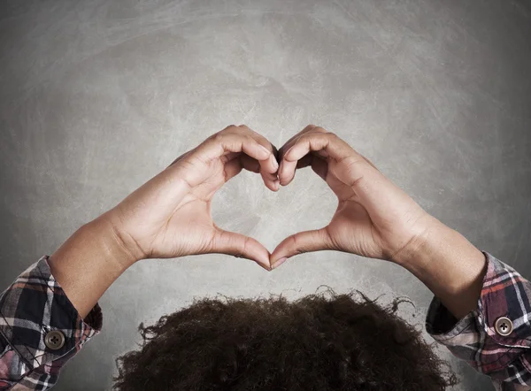 Hands with heart sign — Stock Photo, Image