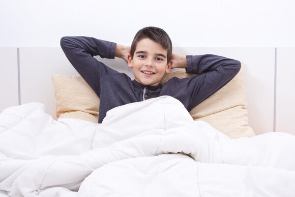 boy sleeping on room