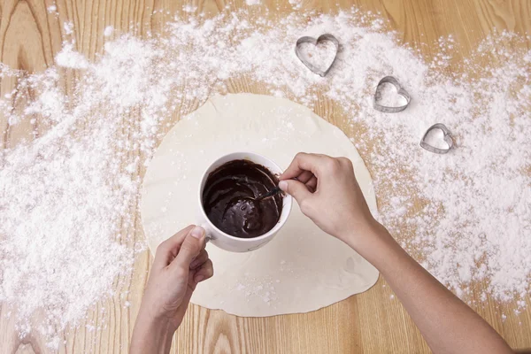 Cupcakes, cozinhar em casa — Fotografia de Stock