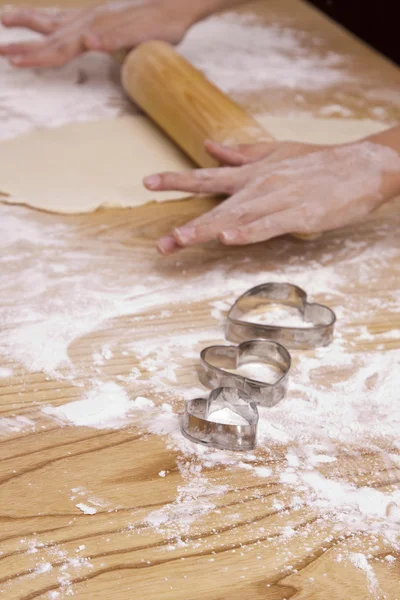 Традиційні тісто процес — стокове фото