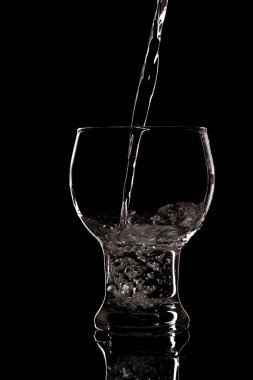 cam üzerine su dökerek