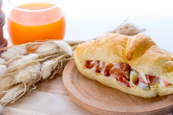 Frühstück, Croissant-Set — Stockfoto