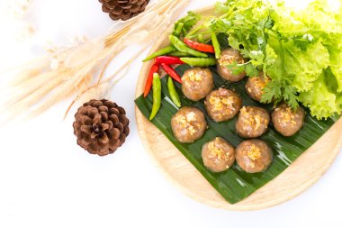 tapyoka topları ile domuz doldurma