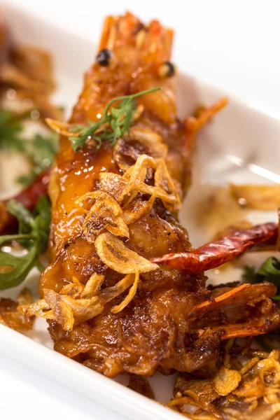 Fried  shrimp with Tamarind Sauce — Stock Photo, Image