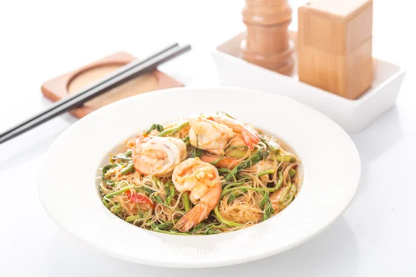 Fried shrimp with the mimosa — Stock Photo, Image