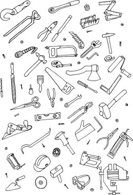 El aletleri siyah beyaz karalama