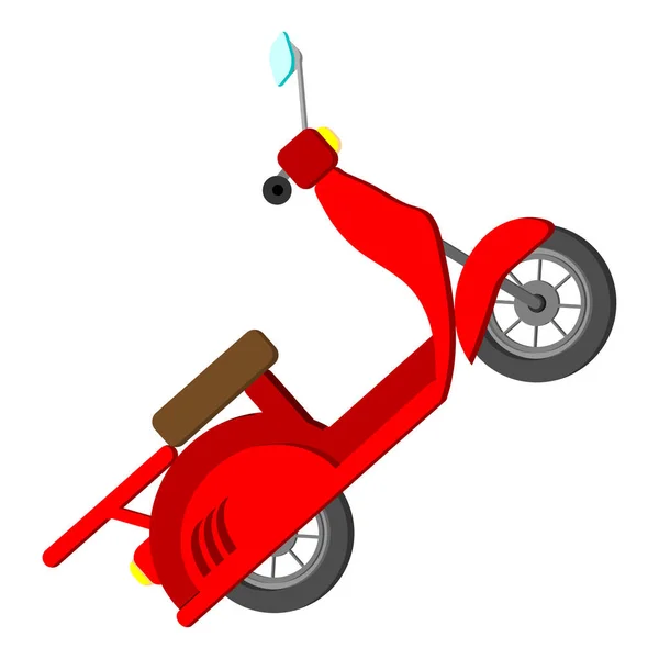 Płaski Styl Ilustracji Red Electric Scooter — Wektor stockowy