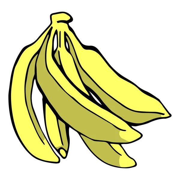 Farbige Illustration Von Bananen Doodle Stil — Stockfoto