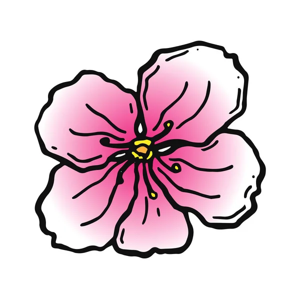 Sakura Blooming Flower Doodle — Zdjęcie stockowe