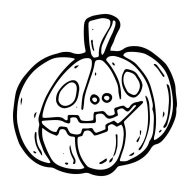 el çizimi cadılar bayramı balkabağı çizimi karalama tarzında