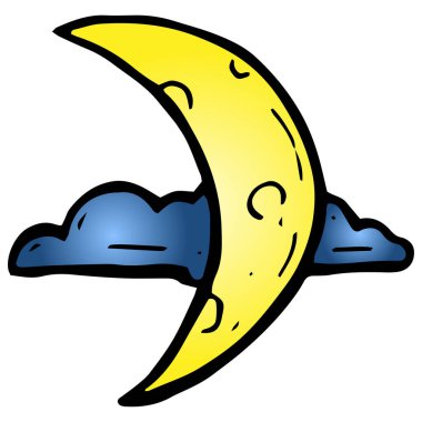 El çizimi cadılar bayramı ayı karalama tarzında bulut çizimi