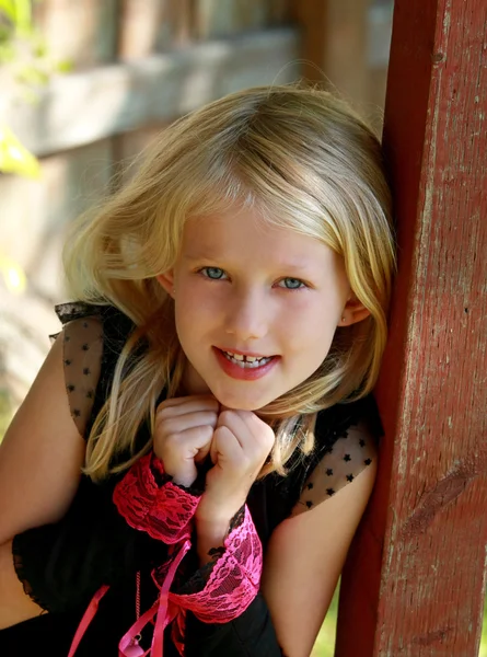 Lovely little blonde girl — Stok fotoğraf