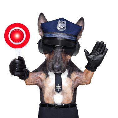 Polis köpeği motosiklet