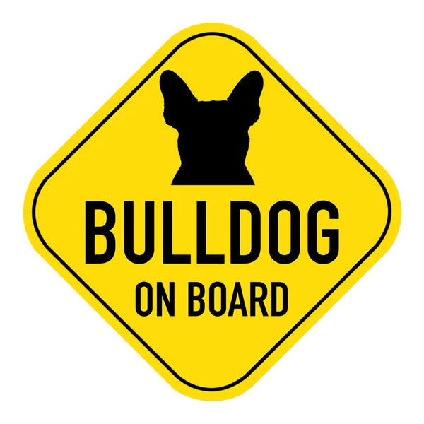 Dogs on board sign — Stock Photo, Image