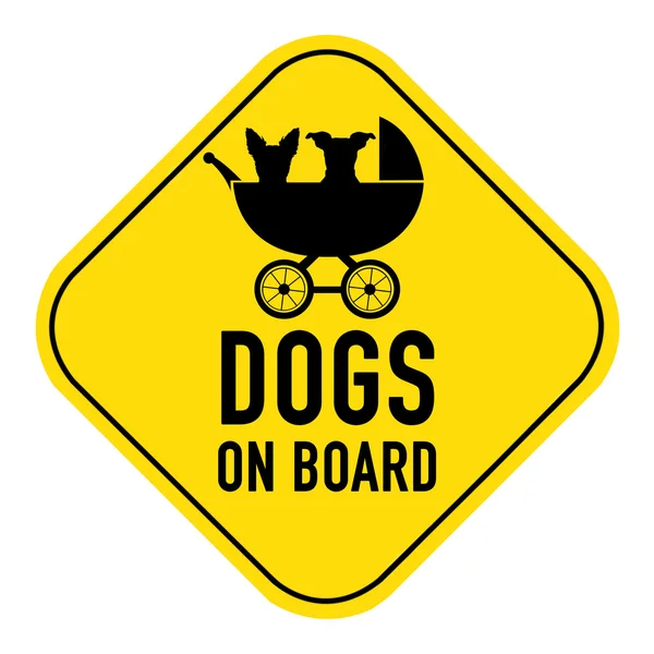 Hundar på tecken — Stockfoto
