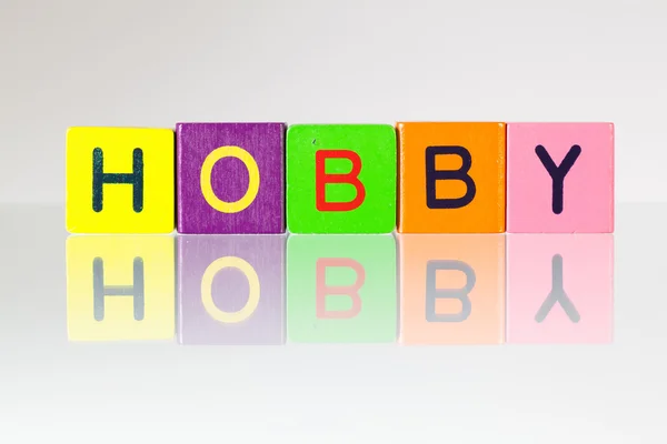 Hobby - an inscription from children's blocks — Stock Photo, Image