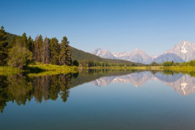 Grand Teton Dağları üzerinden akmaz Bend görünümü yılan R '
