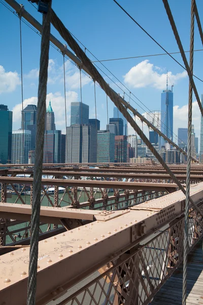 New York'ta tarihi brooklyn Köprüsü'nün detay — Stok fotoğraf
