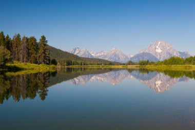 Grand Teton Dağları üzerinden akmaz Bend görünümü yılan R '