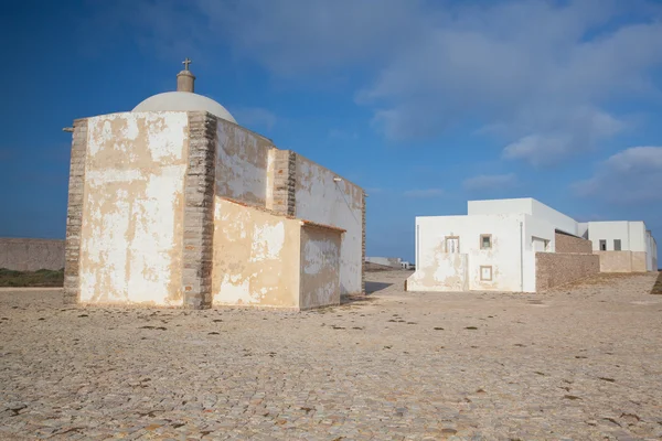 Kerk van onze Vrouwe van genade op sagres Fort, algarve, portuga — Stockfoto