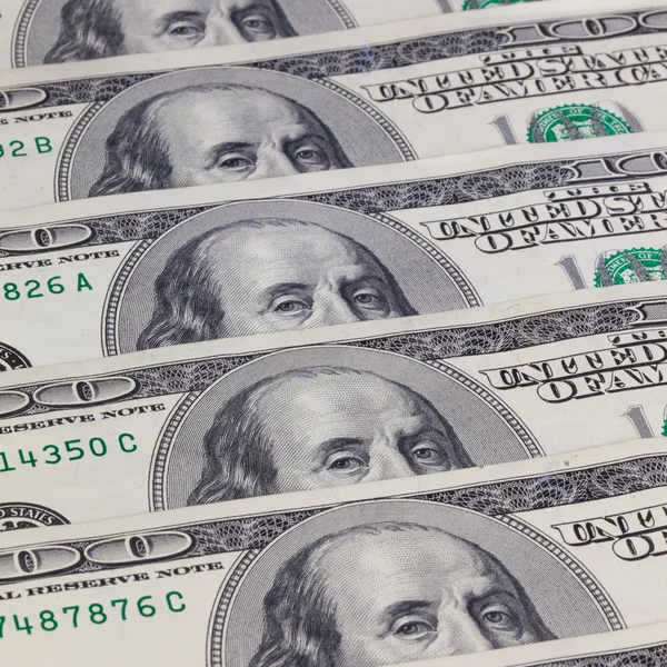 Detail of the same pattern of dollar bills — Stock Photo, Image