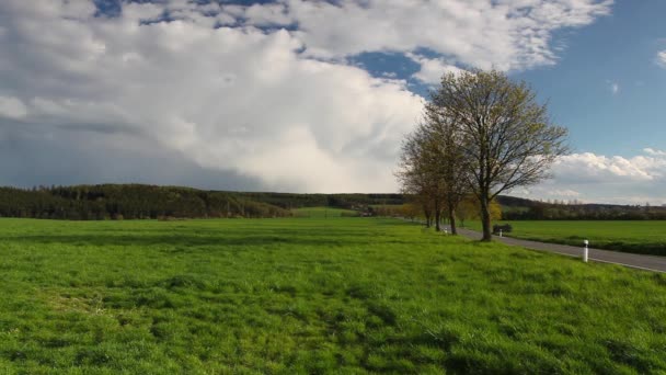 Landschap na zware storm — Stockvideo