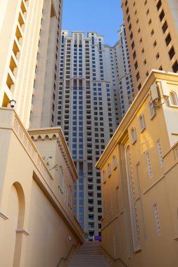 sheikh zayed road gökdelenler Dubai görünümünü.