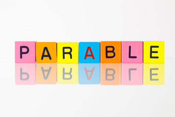 Parable - an inscription from children's blocks