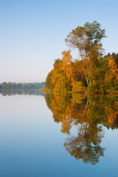 Symmetry reflection on the lake — Stock Photo, Image