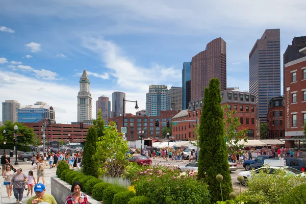 The North End Parks on the Rose Kennedy Greenway have reconnecte — Stock Photo, Image