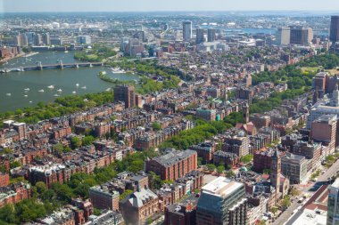 Şehir Boston Prudential kule, ABD havadan görünümü