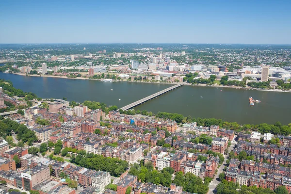 Letecký pohled na centrum města Boston Prudential Tower, Usa — Stock fotografie