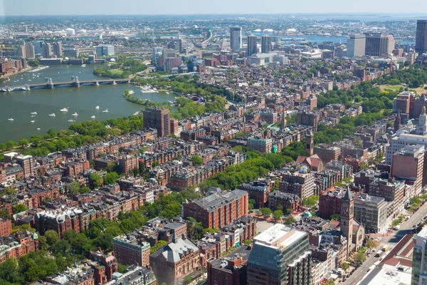 Widok z lotu ptaka miasta Boston Prudential Tower, Stany Zjednoczone Ameryki — Zdjęcie stockowe