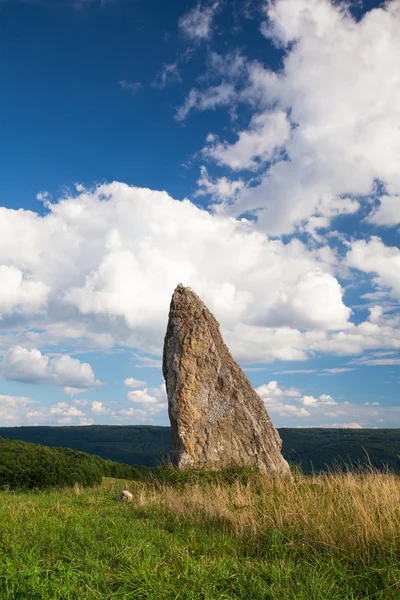 Millennium menhir on the hill — Stock Photo, Image
