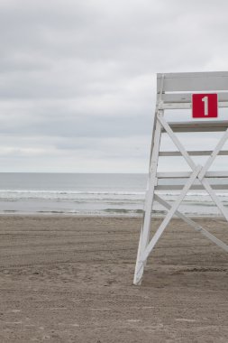 Middletown, Rhode Island, ABD boş plajda gözetleme kulesi