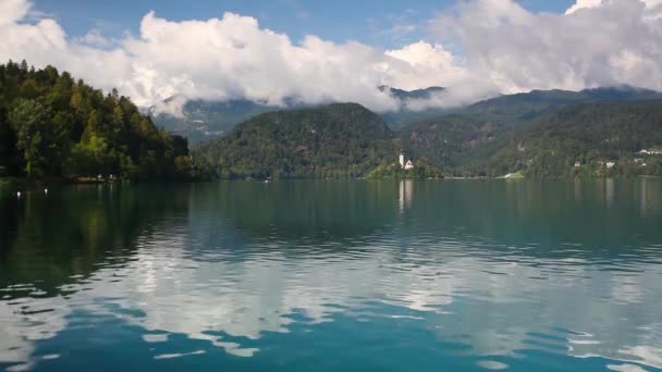 Sjön Bled, Slovenien — Stockvideo
