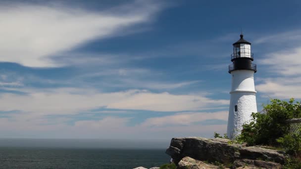 Портлендский маяк фары — стоковое видео
