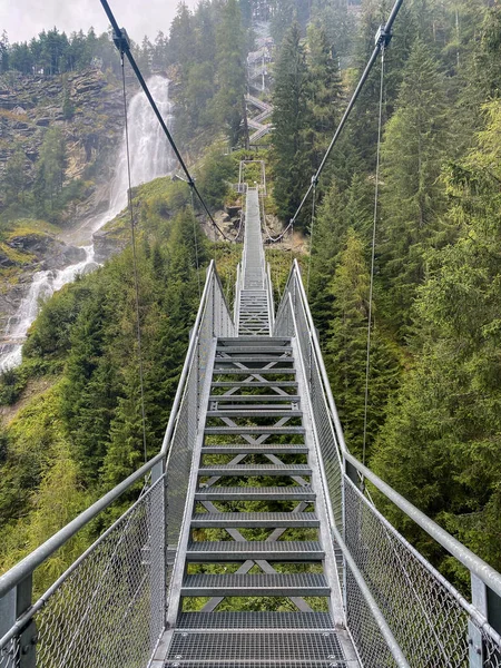 Stuibenfall Ist Tirols Höchster Wasserfall Und Kann Auf Einem Neuen — Stockfoto