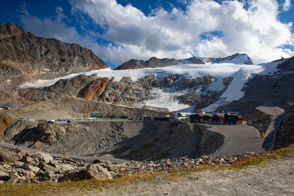 Glaciären Tiefenbach Ligger Nära Solden Otztal Alperna Tyrolen Österrike Vintern — Stockfoto