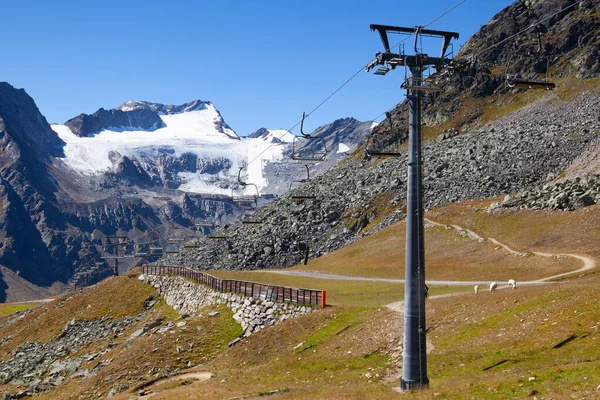 Ghiacciaio Tiefenbach Situato Vicino Solden Nelle Alpi Otztal Del Tirolo — Foto Stock