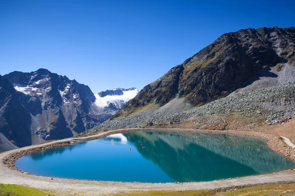 Glaciar Tiefenbach Localizado Perto Slden Nos Alpes Otztais Tirol Áustria — Fotografia de Stock