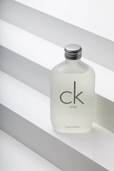 Prag Tjeckien Januari 2021 Ikonisk Flaska One Eau Toilette Calvin — Stockfoto