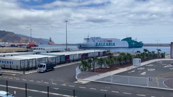 Los Cristianos Tenerife Června 2021 Večer Přístavu Los Cristianos Port — Stock video