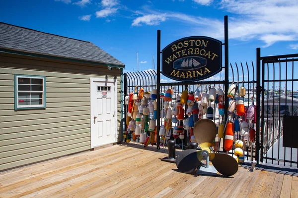 Boston Julio 2016 Entrada Boston Waterboat Marina Situado Histórico Long — Foto de Stock