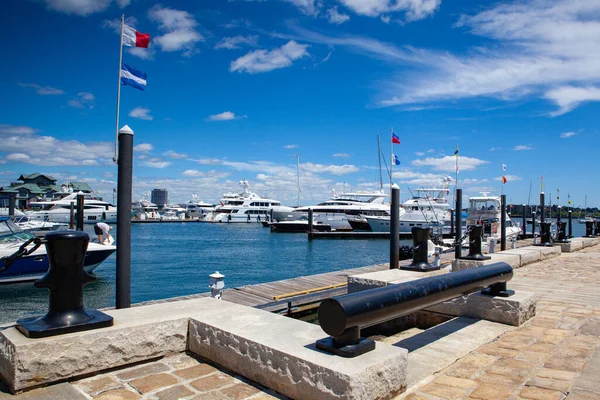 Boston Julio 2016 Entrada Boston Waterboat Marina Situado Histórico Long — Foto de Stock