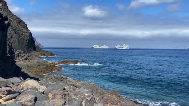 Santa Cruz Tenerife Tenerife Junio 2021 Aparcamientos Cruceros Sin Turistas — Vídeos de Stock