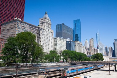 bir metro istasyonu van buren Chicago'da sokak