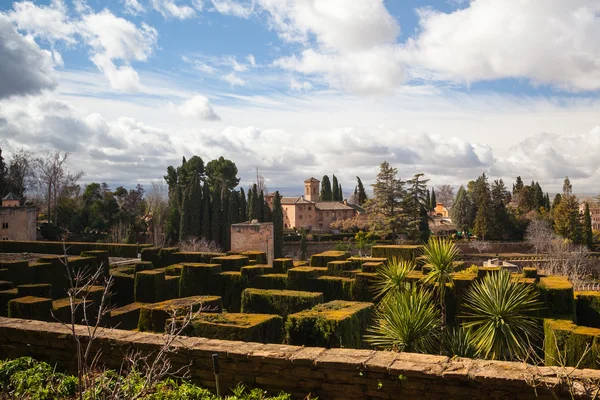 Giardini a Granada in inverno — Foto Stock